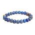 Jaspis / Regalit Imperial Meeressediment blau Armband elastisch gemischtes Mineral, Kugel 8 mm / 16 - 17 cm