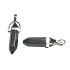 Obsidian Pendel Sechseck-Anhänger Naturstein 41 x 13 mm, Rettungsstein
