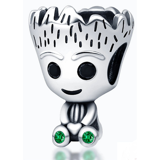 Sterling Silber 925 Marvel Guardians of the Galaxy, Ich bin Groot, Armband Perle