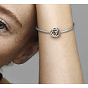 Charme Sterling Silber 925 Unendlicher Kreis der Ewigkeit November honiggelb, Perle für Armband