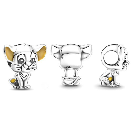 Charms Sterling Silber 925 Disney König der Löwen - Simba, Perle für Armband Film