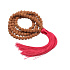 108 Mala Rudraksha meditační šperk, přírodní náhrdelník, ruční výroba, korálek 8 mm, střapec 8 cm
