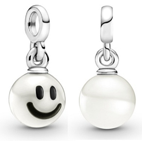 Charms Sterling Silber 925 My Happy Smiley - Mini Medaillon, Armband Anhänger Symbol