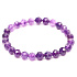 Amethyst-Facettenarmband elastischer Naturstein, Kugel 6 mm / 16 cm, für Kinder, Stein der Könige und Bischöfe