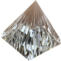 Kristallglas Pyramide gerillt 50 mm - Briefbeschwerer