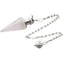 Rosenpendel Naturstein 3,5 cm + Kette mit Kugel 18 cm, Liebesstein