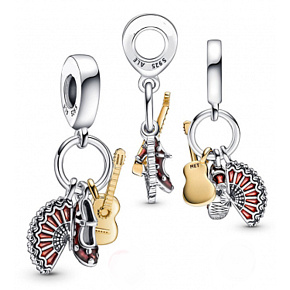 Sterling Silber 925 Spanische Ikone, 3in1 Reisearmband Anhänger