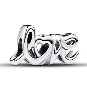 Charme Sterling Silber 925 Handwritten Liebe Perle auf Armband Liebe