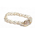 Perle weiß elastisches Armband natürlich, 7 - 8 mm / 16 - 17 cm, Symbol der Weiblichkeit, bringt Bewunderung