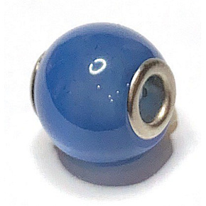 Quarz blau Anhänger rund Naturstein 14 mm, Loch 4,2 mm 1 Stück, der perfekte Heiler