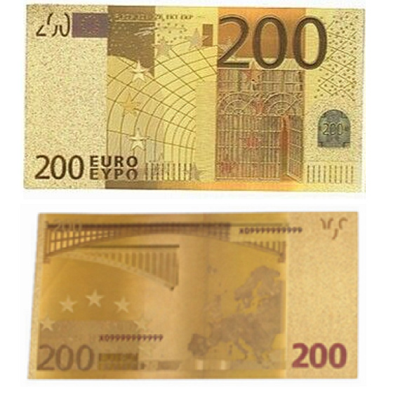 Talisman Gold Kunststoff-Banknote 200 EUR