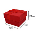 Geschenkbox mit Schmuckschwamm und roter Schleife 4 x 4 x 2,5 cm 1 Stück