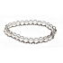 Kristallklares Armband elastisch Naturstein, Perle 6 mm / 16 - 17 cm, Steinchen