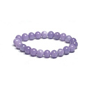 Angelit lila Armband elastisch Naturstein, Kugel 8 mm / 16 -17 cm, Friedensstein