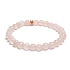 Rosenquarz mit Komponente Armband elastisch Naturstein, Kugel 6 mm / 16 - 17 cm, Liebesstein