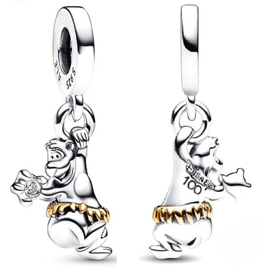 Charme Sterling Silber 925 Disney 100. jubiläumsbär Balu, Armband-Anhänger