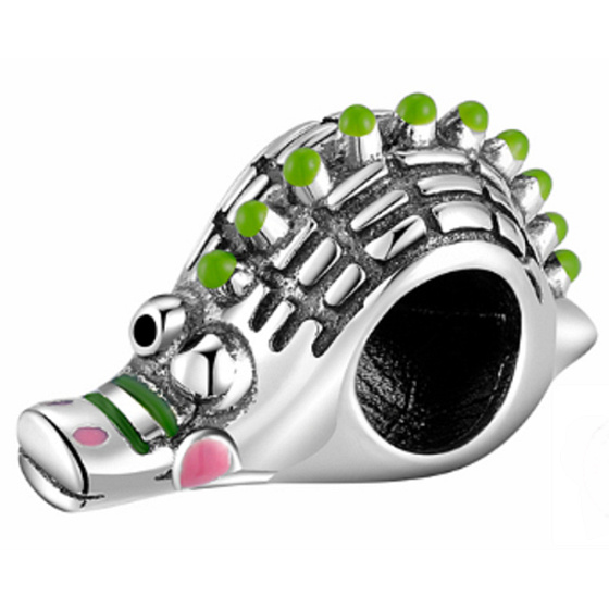 Sterling Silber 925 Alligator, Perle auf Armband Tier
