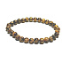 Tigerauge Armband elastischer Naturstein, Kugel 6 mm / 16 - 17 cm, Stein der Sonne und Erde, bringt Glück und Reichtum