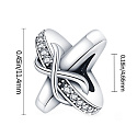 Sterling Silber 925 Infinity Perlenarmband Symbol