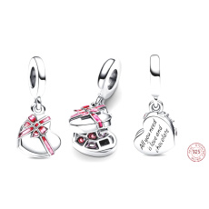 Sterling Silber 925 All You Need Is Love and Chocolate - Magic Chocolate Heart, Candy Anhänger Armband Armband Geburtstag