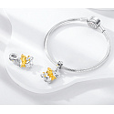 Sterling Silber 925 leuchtend - Sternzeichen Löwe, Anhänger für Armband