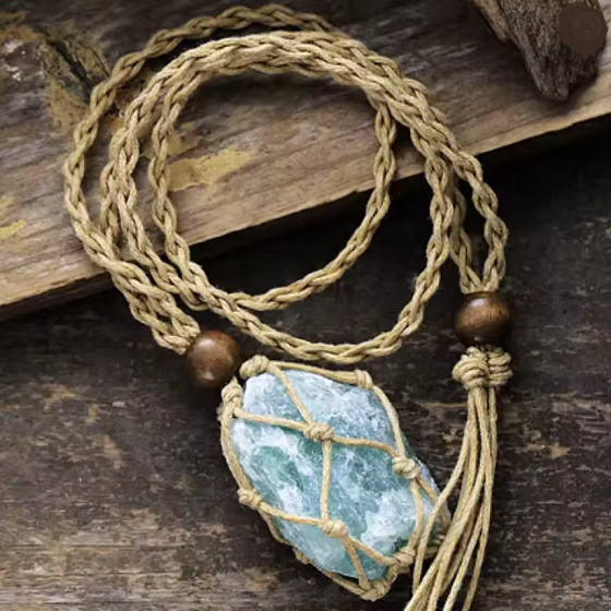 Amazonit náhrdelník v boho stylu – kámen mládí, naděje a nových začátků