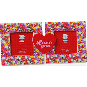 Ich zu dir Doppelrahmen Liebe dich 18,6 x 9 x 2,5 cm