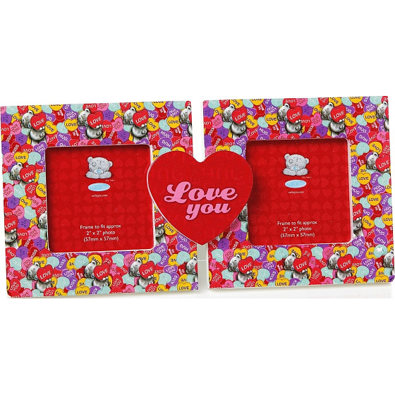 Ich zu dir Doppelrahmen Liebe dich 18,6 x 9 x 2,5 cm