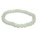 Jade Luminois Light Phosphoreszierend, blaues Leuchten im Dunkeln, Armband elastisch Naturstein, Perle 6 mm / 16 - 17 cm