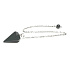 Goldstein blau Avanturin Pendel 2,5 cm + 18 cm Kette mit Perle, Stein der Ambition