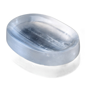 Selenit geschnitzt Natursteinschale oval 45 - 50 g, 45 - 50 x 70 - 75 mm, Engelsenergie