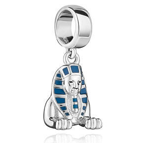 Charm Sterling Silber 925 Ägyptische Sphinx, Reise-Armband-Anhänger