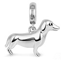 Charm Sterlingsilber 925 Hund - Dackel, Anhänger für Armband Tier