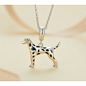 Charm Sterlingsilber 925 Hund - Dalmatiner, Anhänger für Armband Tier