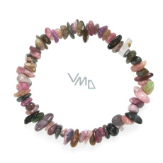 Turmalin farbiges Armband gehackter Naturstein 19 cm, heilt - reinigt - inspiriert - Erinnerung - löscht Negativität - verbindet - Schutz