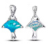 Charm Manta „Free Spirit“ – Anhänger der freien Seele, des Ozeans und der Harmonie, für Armband, Meer