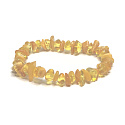 Bernstein Baltischer Honig / Gold Armband elastisch gehackt natürlich, 16 - 17 cm, steifes Sonnenlicht