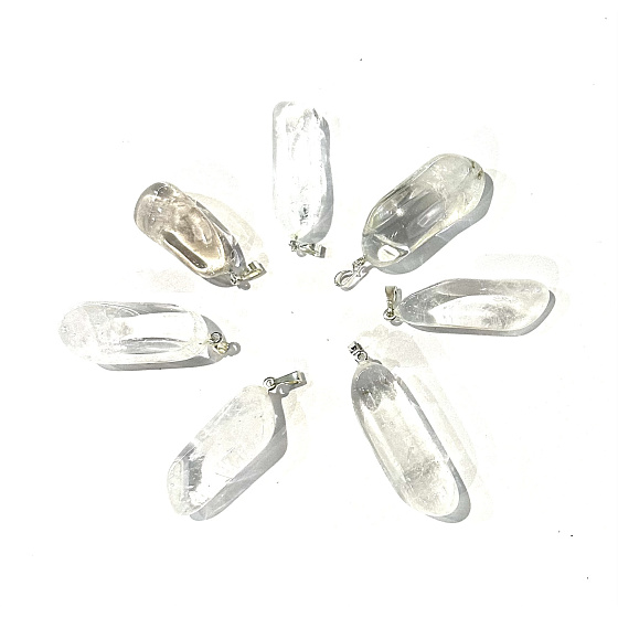 Kristall-Trommelspitz-Anhänger Naturstein, ca. 3 - 4 cm, Steinchen