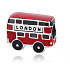 Sterling Silber 925 London roter Bus Perle auf Reise-Armband