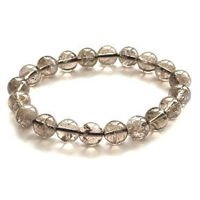 Azeztulite Kastanie Asai-Armband 10 - 11mm / 16 - 17 cm, Hochfrequenz-Energie