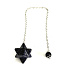 Goldstein Merkaba Pendel, Naturstein-Anhänger, Stein des Ehrgeizes
