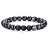 Larvikit und Lava – Armband aus Natursteinen 18,5 cm | Ruhe, Vitalität, Intuition und innere Stärke