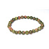 Unakit Armband elastischer Naturstein, Kugel 6 mm / 16-17 cm, Stein des persönlichen Wachstums und der Vision