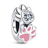 Sterling Silber 925 Paw Paws - Beloved Paws, Haustier Perlenarmband