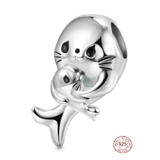 Charme Sterling Silber 925 Siegel mit Baby - Mutterliebe, Perle am Armband Tier Charme Sterling Silber 925 Siegel mit Baby - Mutterliebe, Perle am Armband Tier