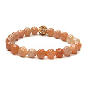 Sunstone Armband elastisch Naturstein, Perle 8 mm / 16-17 cm, verbirgt die Kraft der Sonne und Feuer