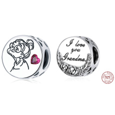 Sterling Silber 925 Grandma Love, Armband Perle, Familie