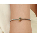 Charme Sterling Silber 925 Funkelnde Biene, Perle am Armband Tier