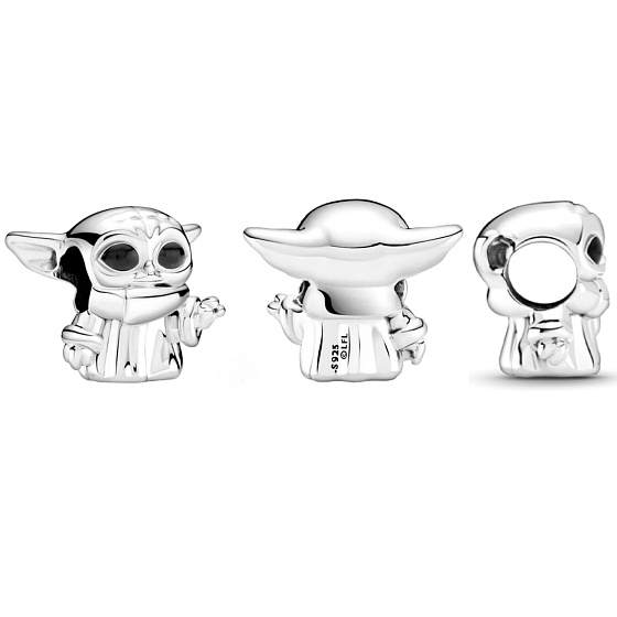 Charme Sterling Silber 925 Marvel Star Wars Das Kind Baby Yoda, Perle auf Armband Film