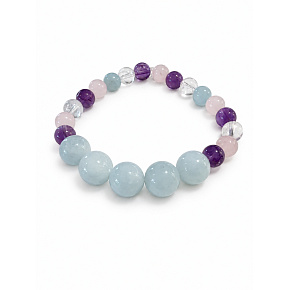Armband mit Geschichte – Freundschaft, natürliche Mineralien, Kugel 8 mm / Handgelenk 16–18 cm Armband mit Geschichte – Freundschaft, natürliche Mineralien, Kugel 8 mm / Handgelenk 16–18 cm